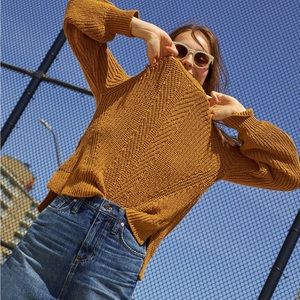 Madewell mustard knit sweater